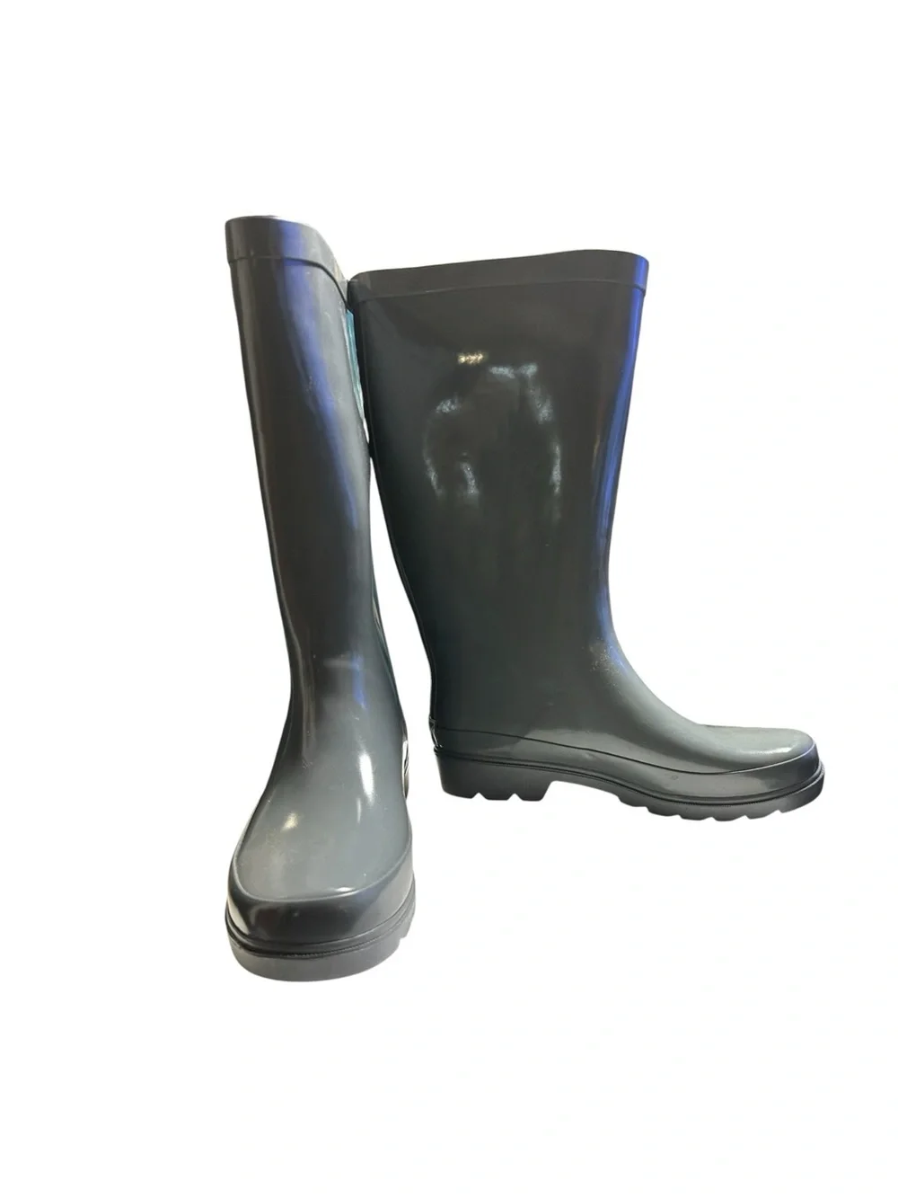 Sugar Raffle Tall Size 8 Rain Boots Graphite Waterproof Gorpcore Y2K Wellies